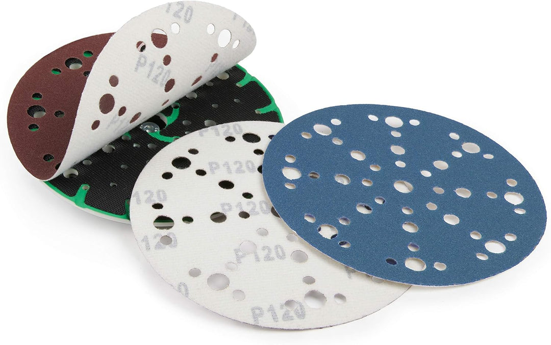 Trocken und nass Schleifpapier Schleifscheiben 150 mm klett mit 48 Löchern K100 50 St von WAbrasive