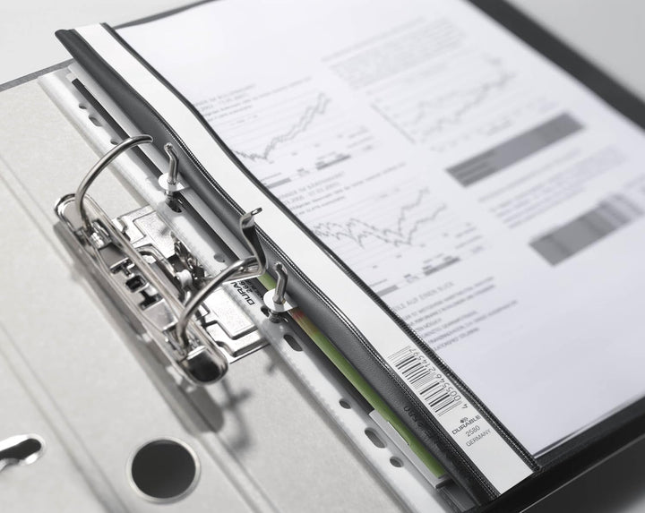 Durable Sichthefter mit Abheftschieber, überbreit, grün, 25er Packung, 258005, grün