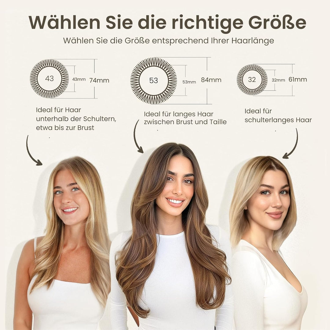 AIMIKE Rundbürste zum Föhnen,Rundbürste Gross mit Wildschweinborsten und Rutschfestem Griff, Haarbür