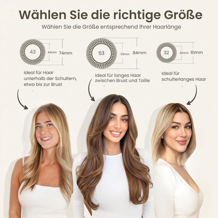AIMIKE Rundbürste zum Föhnen,Rundbürste Gross mit Wildschweinborsten und Rutschfestem Griff, Haarbür