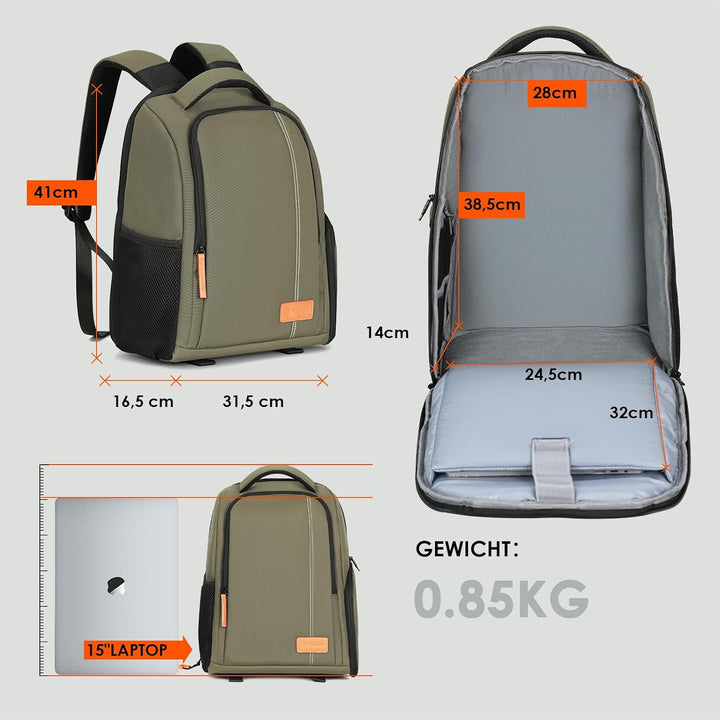 TARION Kamerarucksack Spiegelreflex Fotorucksack Wasserdicht Leicht und Kompakt Klein DSLR Rucksack