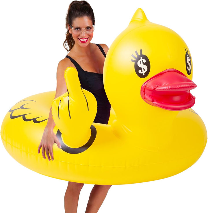Float Joy Ente Aufblasbare Schwimmtier für den Pool Schwimmring Verdickte Schwimmreifen Erwachsene G