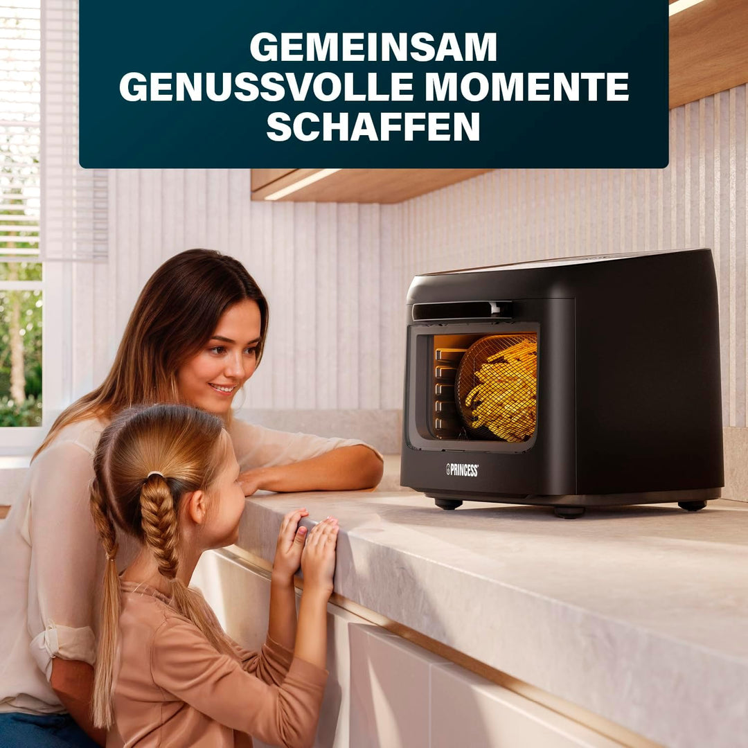Princess Heissluftfritteuse Backofen Vision, 12,6 L Kapazität, 1800 W Leistung, Multifunktionales Ga