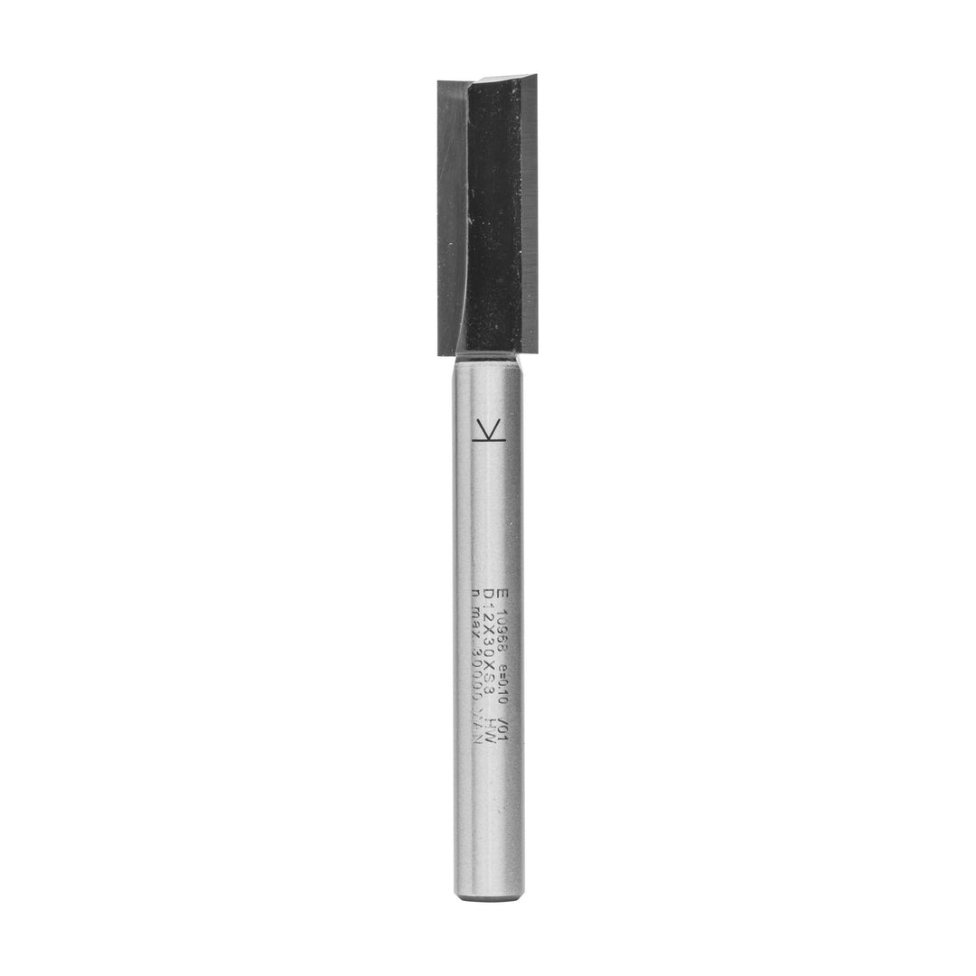 ENT 10968 Nutfräser HW, Schaft (S) 8 mm, Durchmesser (D) 12 mm, NL 30 mm, SL 58 mm, GL 90 mm, mit Ha
