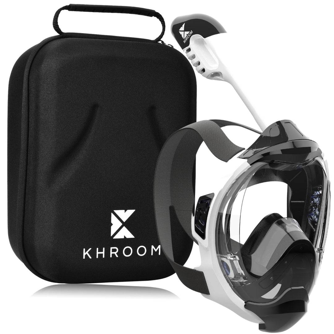 Khroom Schnorchelmaske Erwachsene & Kids ab 3 Jahre | CO2 sicher | Vollgesichtsmaske mit Easy-Breath
