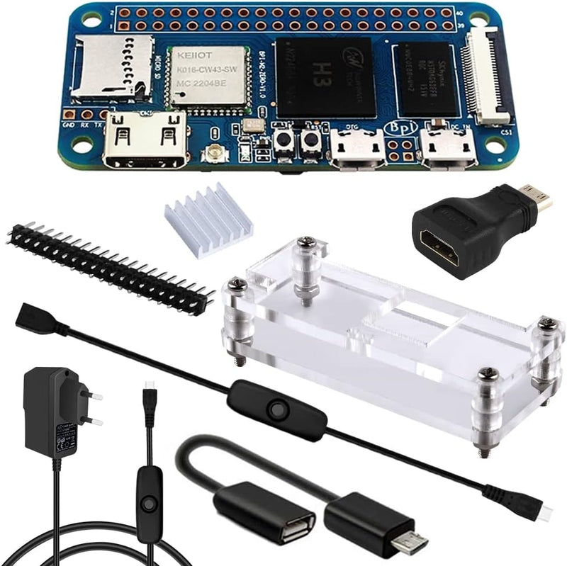 GeeekPi Banana Pi BPI M2 Zero Starter Kit,BPI-M2-ZERO Quad-Core Single Board Computer with 512M RAM