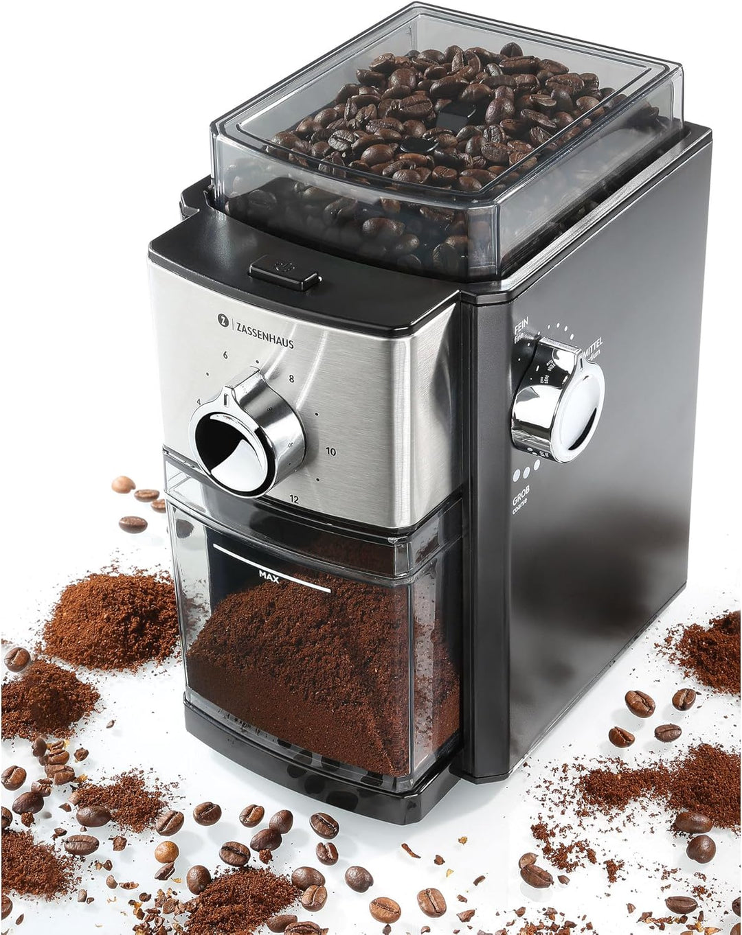 Zassenhaus Elektrische Kaffeemühle KINGSTON STEEL automatische Mühle