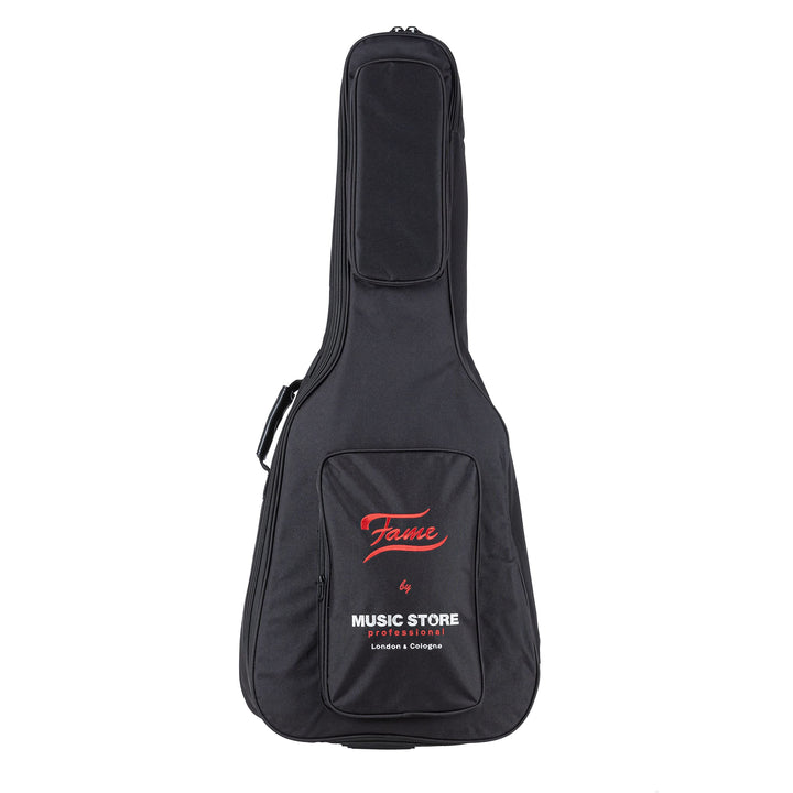 Fame Deluxe Gigbag für Westerngitarre, Wetterfest, mit Rucksackgarnitur, 20mm Polsterung, Zubehörfac