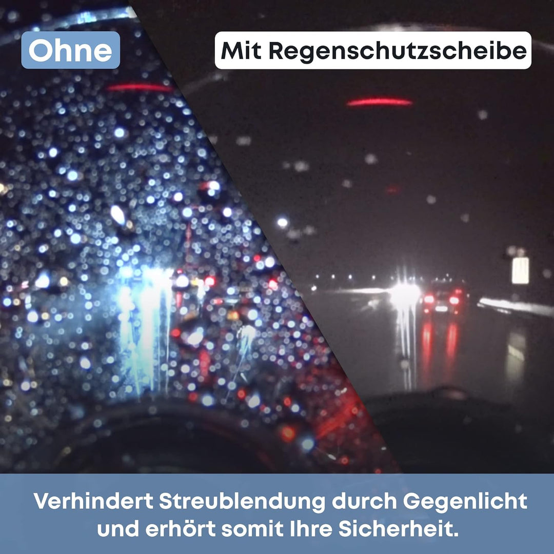 Regenschutzscheibe – Motorradhelm Scheibenwischer – Trotz Regen bei Tag oder Nacht nahezu tropfenfre