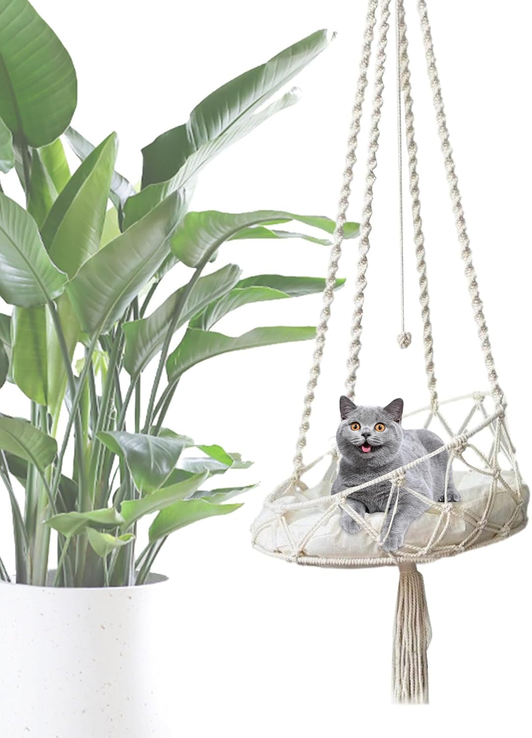Generisch Katzenschaukel Boho, Katzenschaukel Hängematte, Hängematte Für Katzen 40x90 cm Katzen Scha