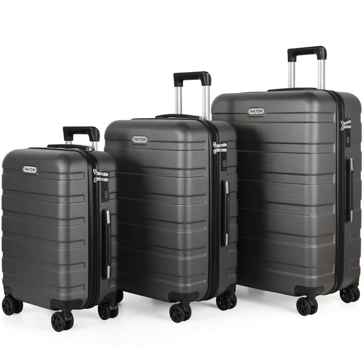 TANTOMI Kofferset 3-teilig, ABS Hartschalenkoffer Set, Reisekoffer Set mit Rollen, Gepäck-Sets (20/2
