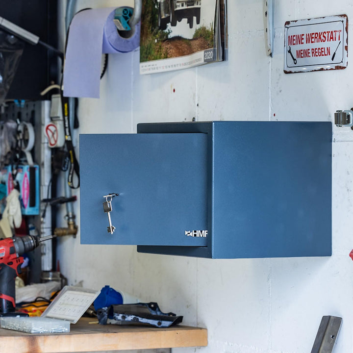 HMF 49203-11 Möbeltresor Doppelbartschloss, 38,0 x 30,0 x 30,0 cm, anthrazit, 38,0 x 30,0 x 30,0 cm