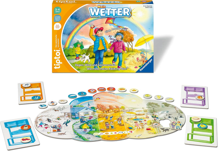 Ravensburger tiptoi Spiel 00118 Mein Wetter Lernspiel ab 3 Jahren für 1-4 Spieler