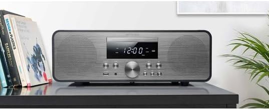 Muse M-880 BTC Design Bluetooth Stereoanlage mit CD-Player und USB (UKW, PLL, NFC, AUX), 80 Watt, sc