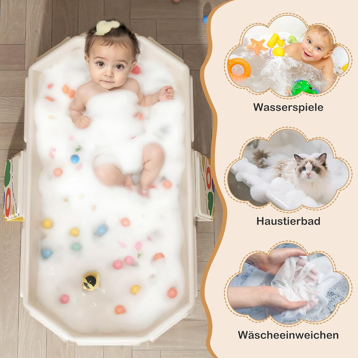 Faltbare Badewanne für Kinder, Grosse Kleinkindbadewanne, Tragbare Badewanne, Tragbares Duschbecken,