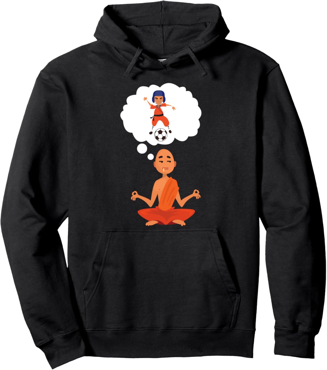 Meditieren Fussball Gedanken Meditation Yoga Buddha Geschenk Pullover Hoodie