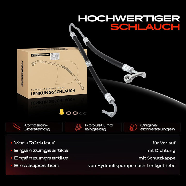 Frankberg Servolenkung Schlauch Benzin Kompatibel mit 3er/3er Touring E46 325xi 330xi 2.5L 3.0L 2000