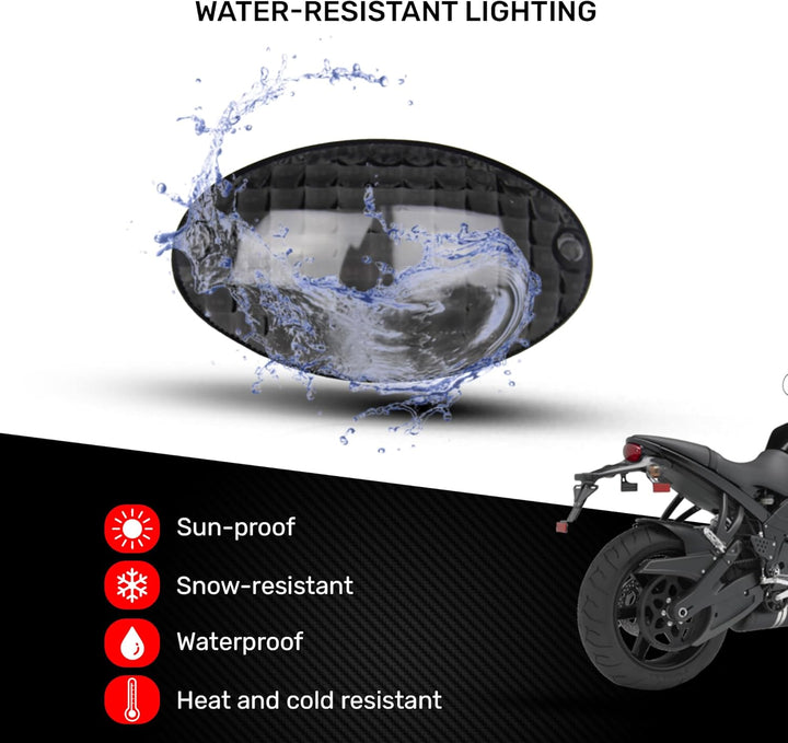 avdb-moto LED-Bremslicht mit integrierten Blinker kompatibel mit Buell XB9, XB12 (Klar), Klar