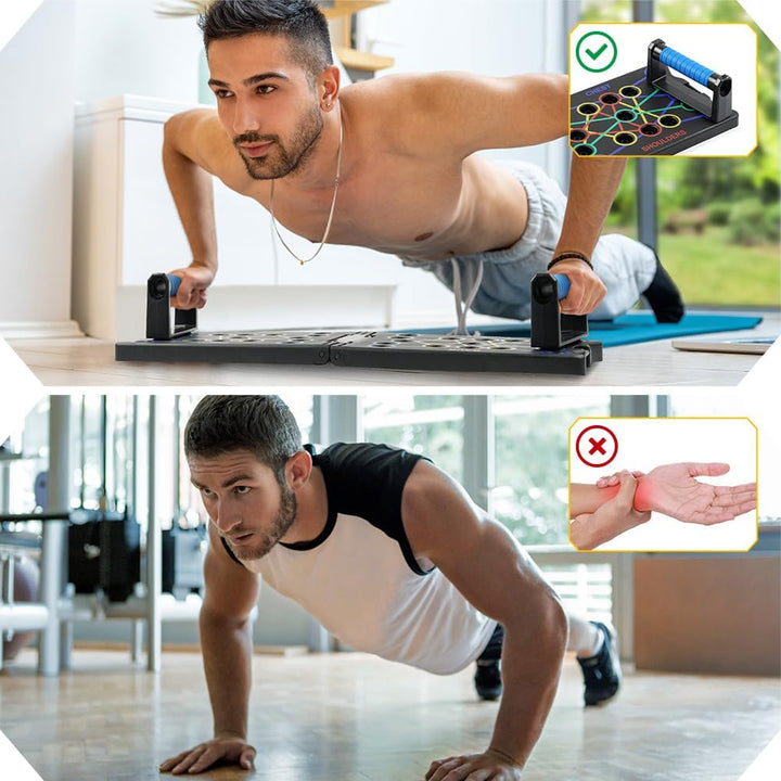 flintronic Liegestützgriffe Liegestütze Brett, Faltbare Tragbare Pushup Ständer, Multifunktions Elit