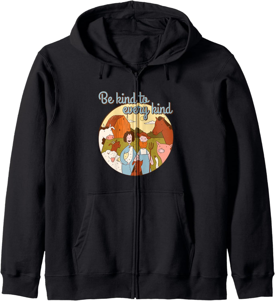 Vegan Bee Kind To Every Kind Animal Meat Vegetarian Vegan Kapuzenjacke