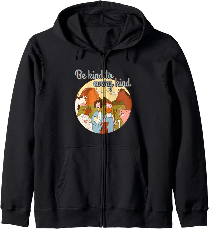 Vegan Bee Kind To Every Kind Animal Meat Vegetarian Vegan Kapuzenjacke
