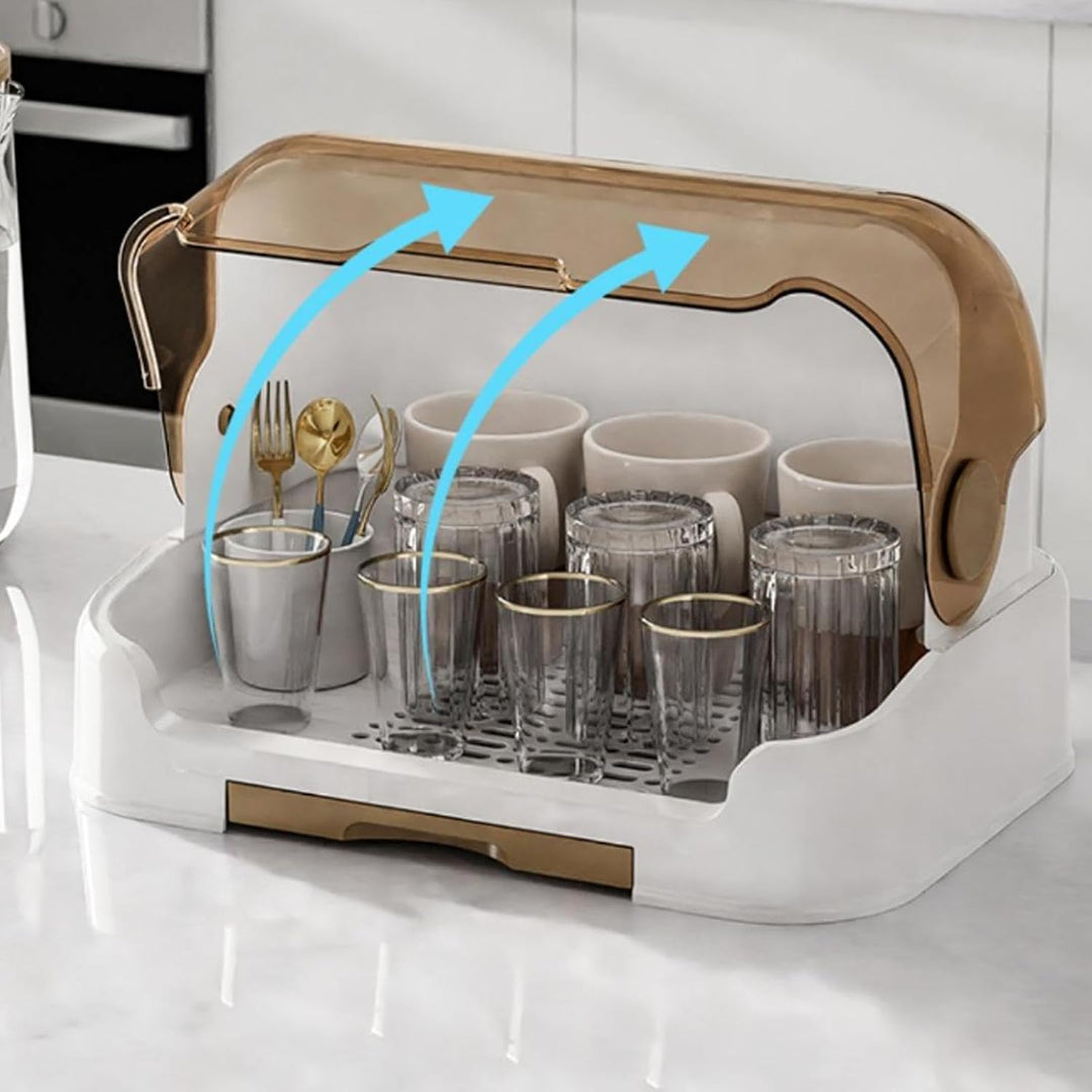 Aufbewahrungsbox für Kleinkinderflaschen, Wäscheständer für Babyflaschen, Aufbewahrungsbox mit Decke