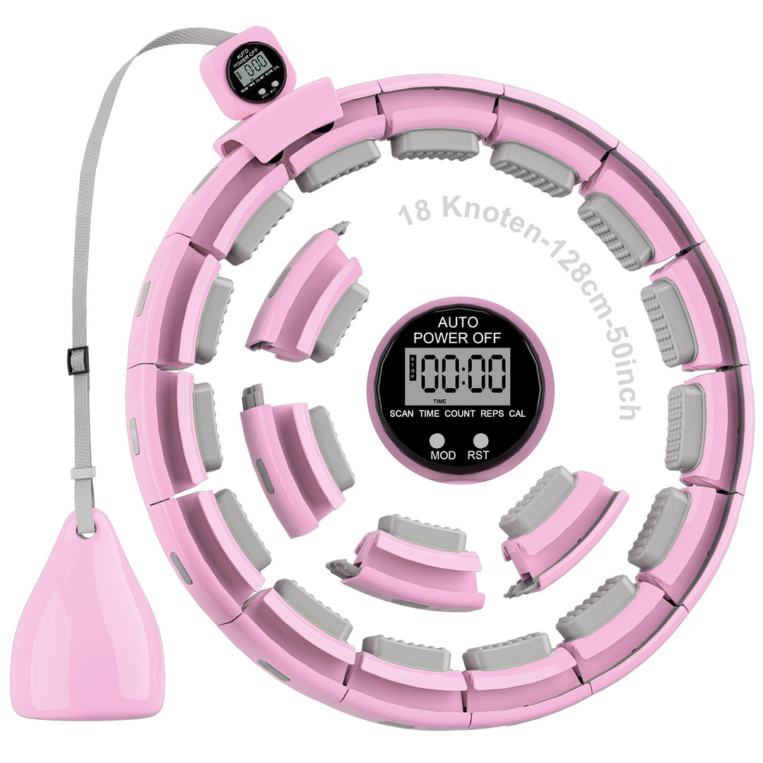 Smart Hoop Reifen Erwachsene und Anfänger, Hullahub Reifen zum Abnehmen，Smart Hoop Leise Fitness Hoo