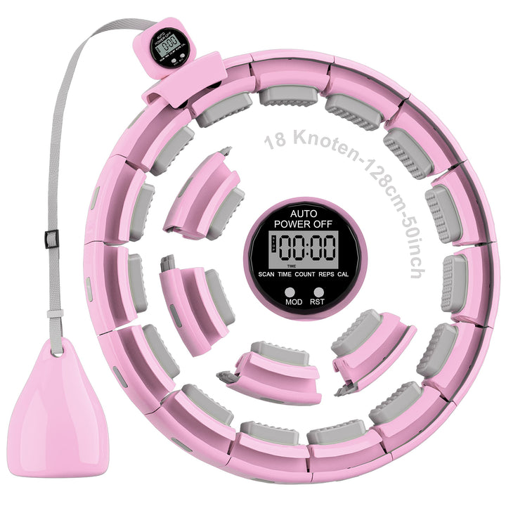 Smart Hoop Reifen Erwachsene und Anfänger, Hullahub Reifen zum Abnehmen，Smart Hoop Leise Fitness Hoo