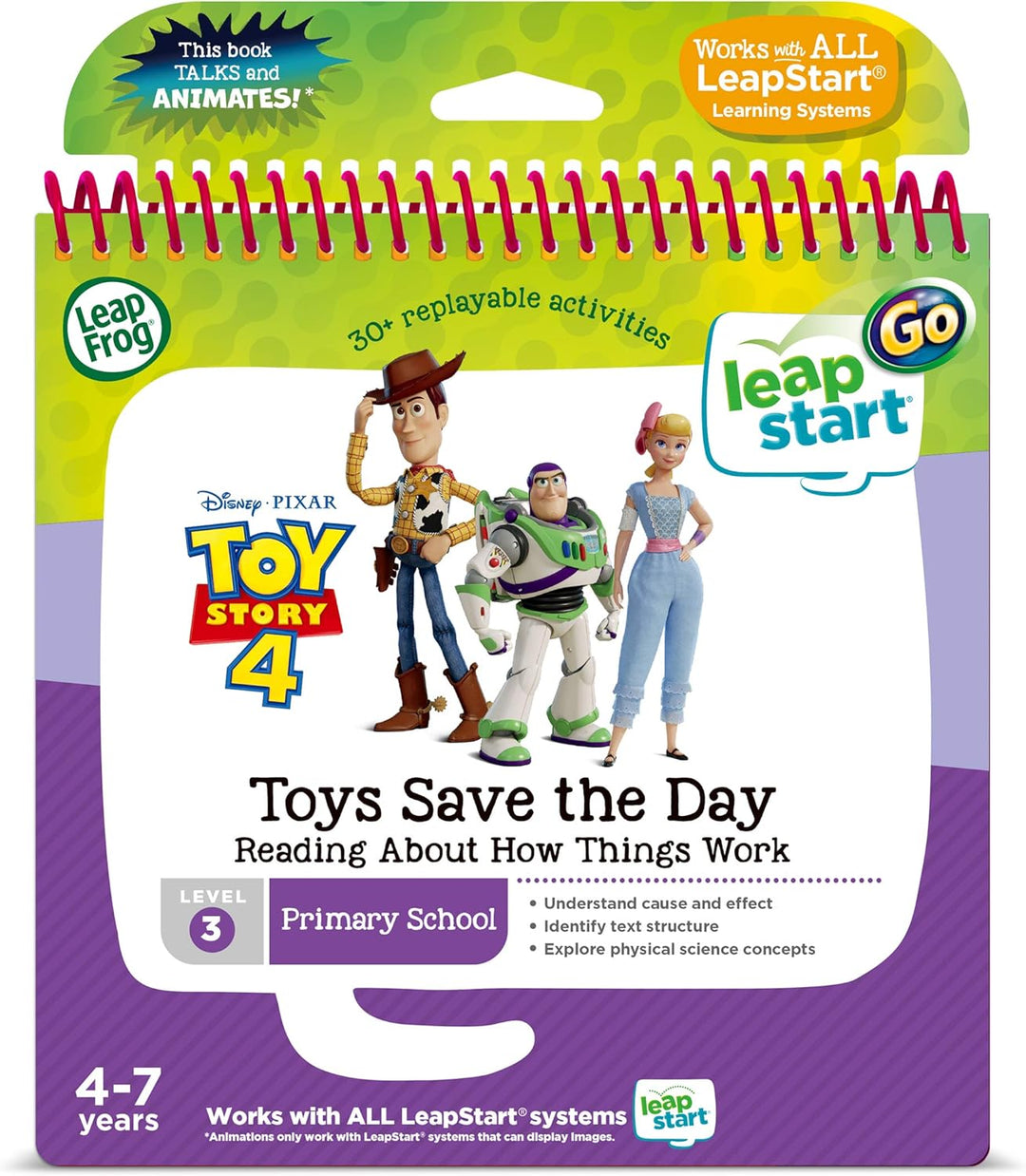 Leapfrog 465003 Toy Story 4 Aktivitätsbuch, Mehrfarbig, 18.7 x 17.8 x 1.8cm