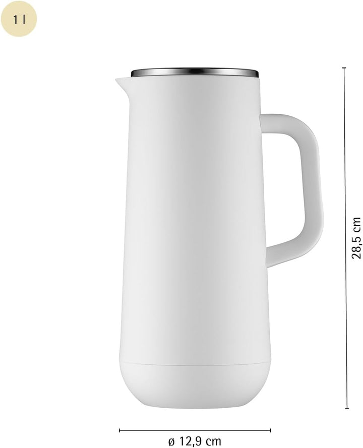 WMF Impulse Thermoskanne 1l, Isolierkanne für Kaffee oder Tee, Drehverschluss, hält Getränke 24h kal