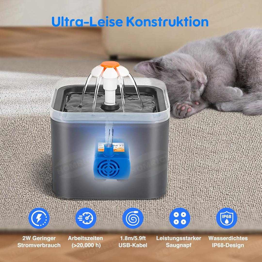 Haustier Wasserpumpe Ersatzpumpe für Blumen Katzenbrunnen, Mini Super Leise Elektrische Wasser Pumpe