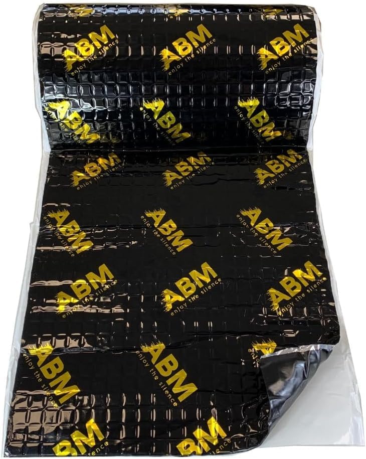 ABM Alubutyl BLACK 2.0 mm x 40 cm x 5 Meter = 2 m² Selbstklebende Alubutyl Anti Dröhn Dämmmatte, Aut