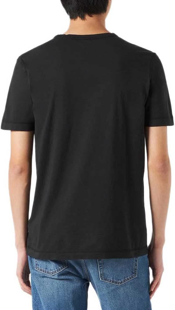 BOSS Herren Tokks Stückgefärbtes T-Shirt aus Bio-Baumwolle mit Logo-Print L Black1, L Black1