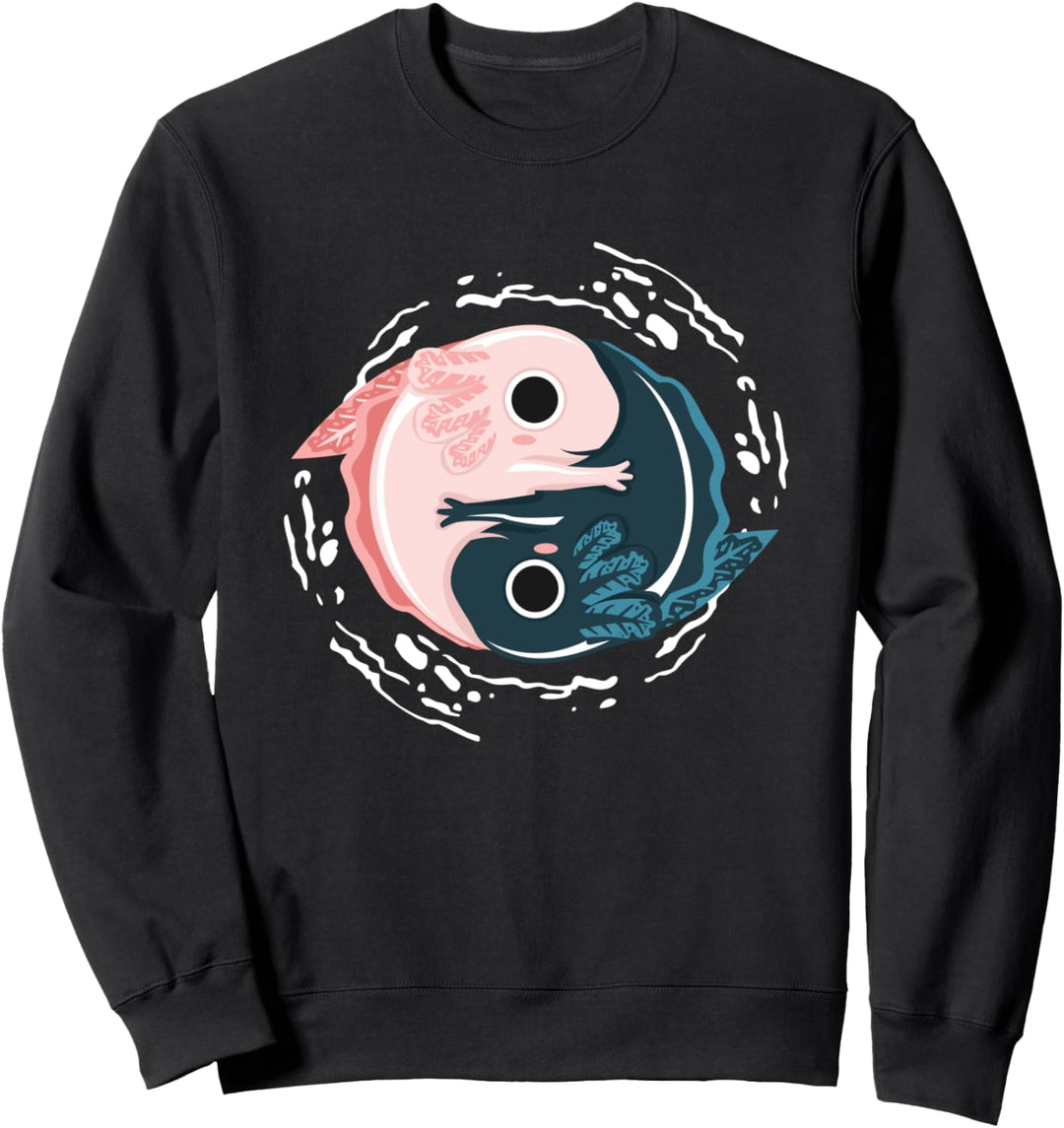 Yin Yang Axolotl Zen Meditation Axolotls Yoga Achtsamkeit Sweatshirt