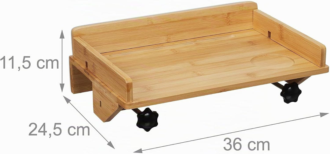 Relaxdays Bettablage, Mini-Nachttisch zum Klemmen, Bett &amp; Hochbett, HBT 11,5 x 36 x 24,5 cm, Tableth