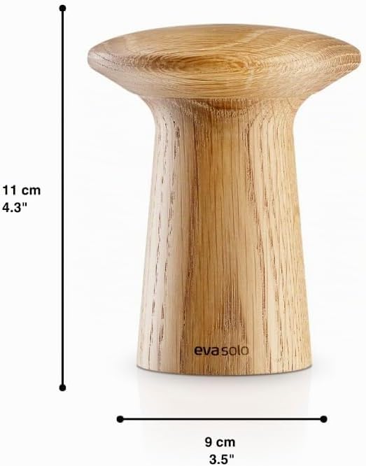 EVA SOLO | Salz&amp;Pfefffermühle 11cm oak | Hochwertiges Mahlwerk von CrushGrind®, 25 Jahre Garantie au