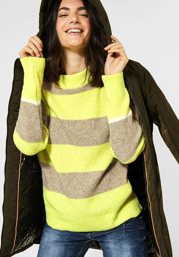 CECIL Damen 301384 Pullover, Nordic Yellow Melange, XL