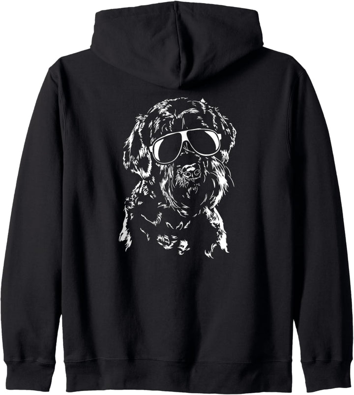 Lustiger Riesenschnauzer cool Sonnenbrille Hund Hunde Kapuzenjacke