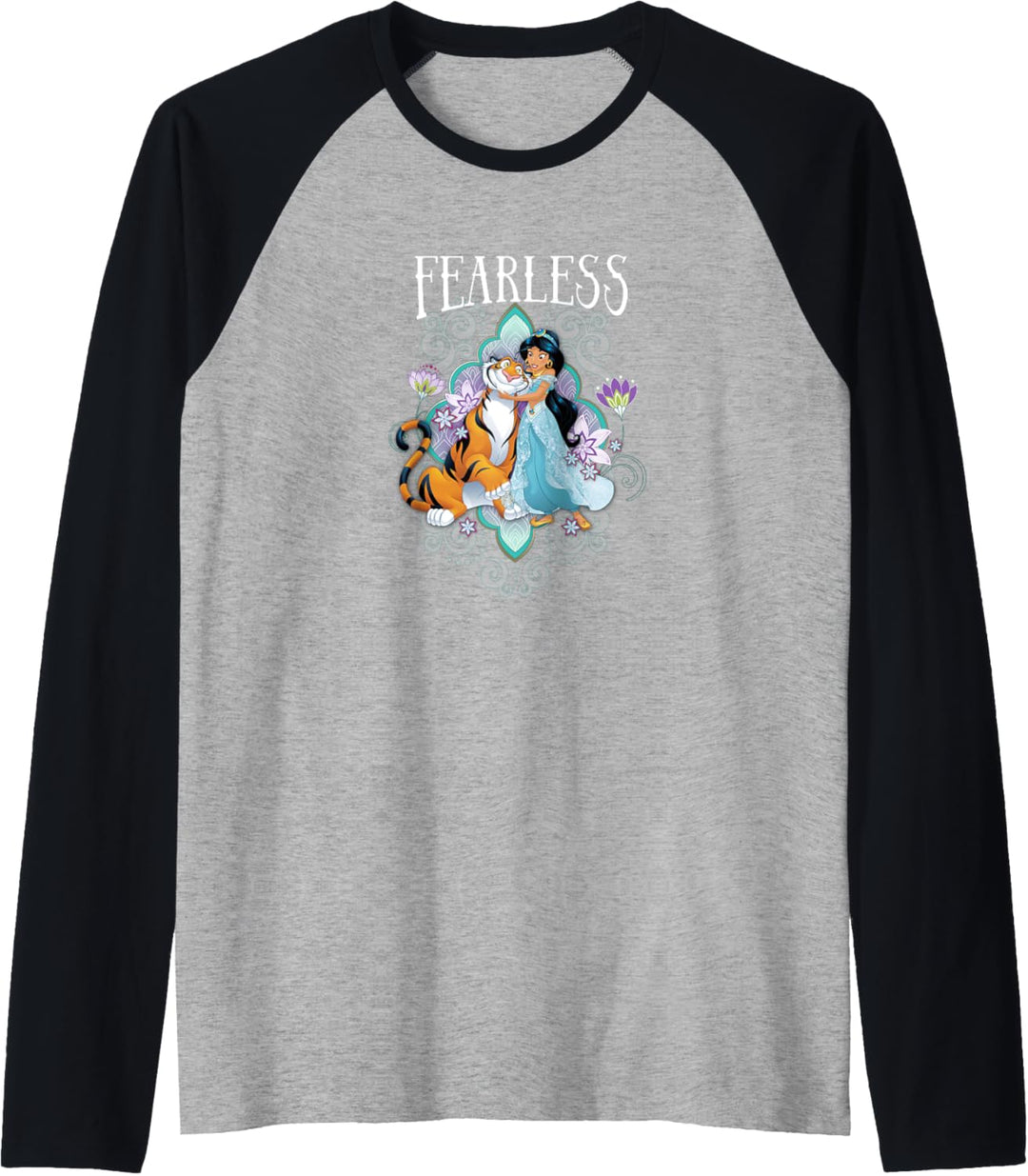 Disney Aladdin Jasmine And Rajah Fearless Mandala Portrait Raglan