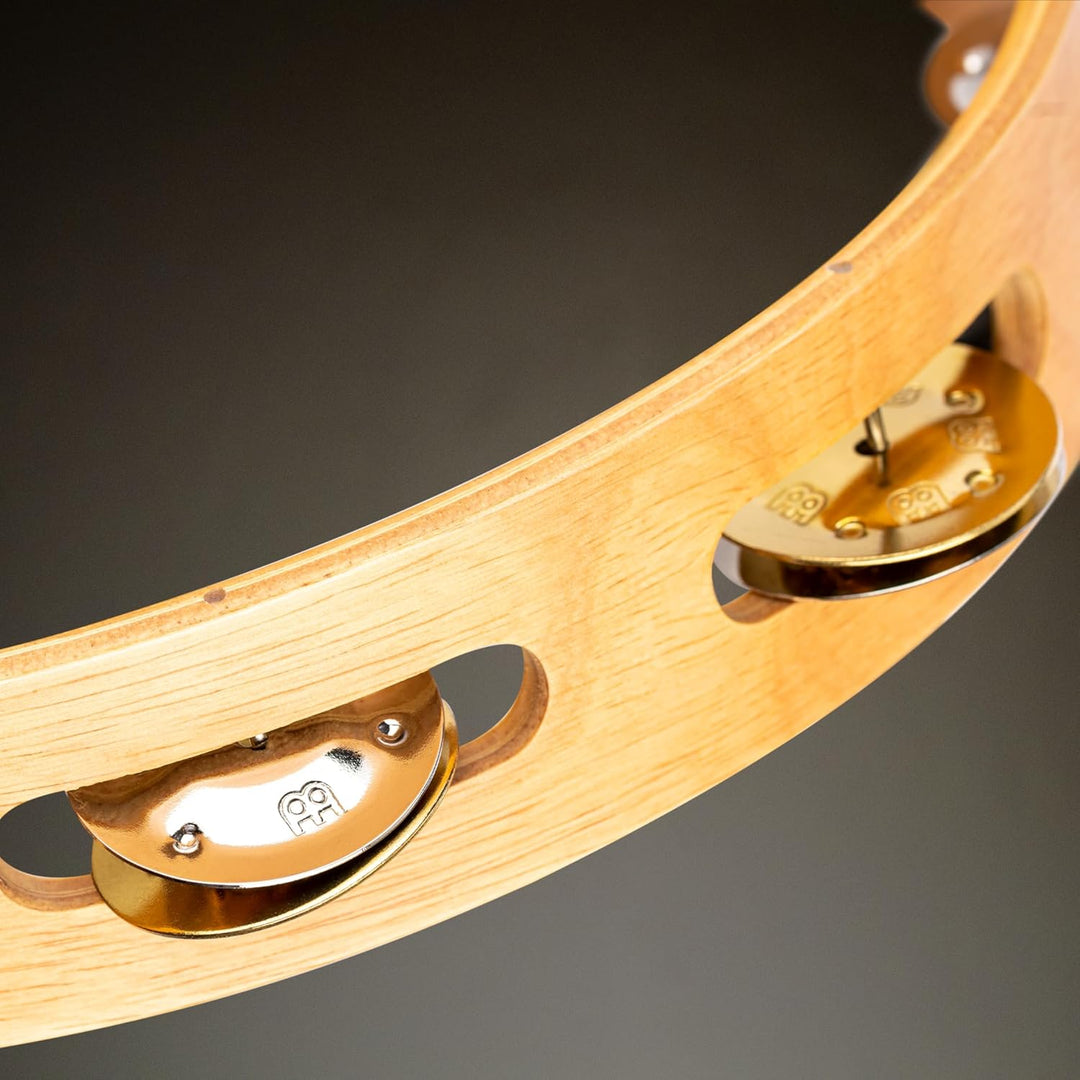 Meinl Percussion TA1M-SNT Recording-Combo Wood Tambourine (1-reihig), 25,40 cm (10 Zoll) Durchmesser