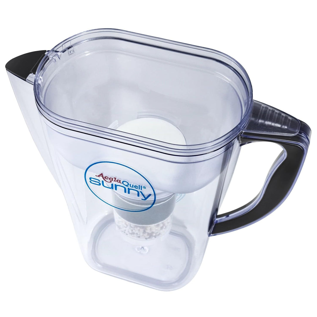 Wasserfilter AcalaQuell Sunny | Anthrazit | Kannenfilter - mit extra gutem Griff | Höchste Filterlei