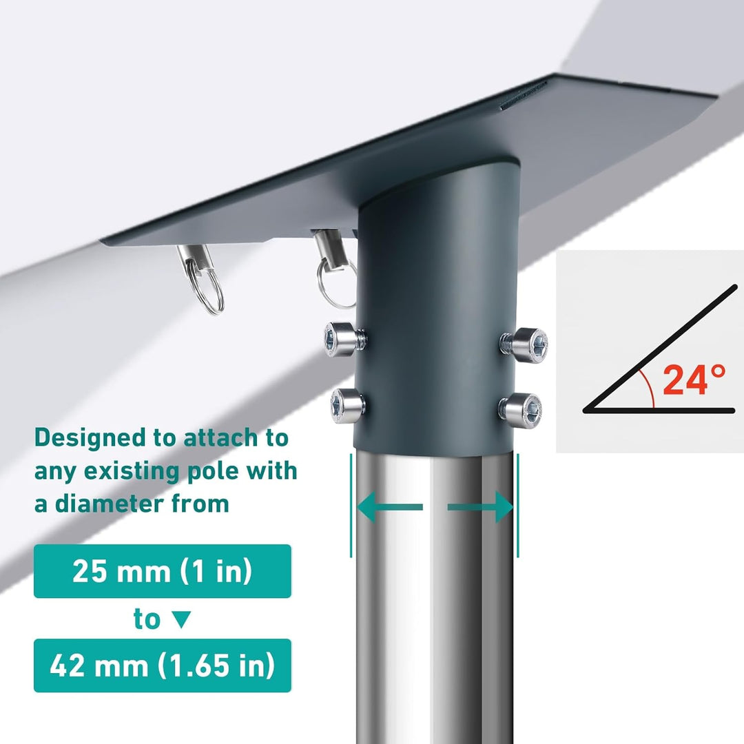 Starlink Gen 3 Rohradapter 25–42 mm – Premium Montagekit für Starlink Standard Gen 3 / V4 Kickstand