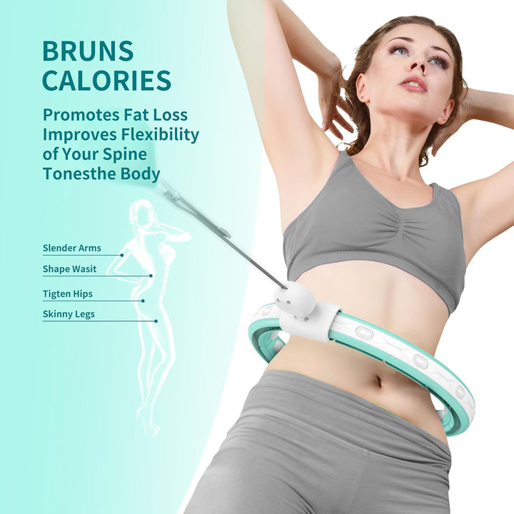 Smart Hula Hoop Reifen Erwachsene, Hula Hoop mit Gewicht Kugel, Hoola Hoop zum Abnehmen für Anfänger