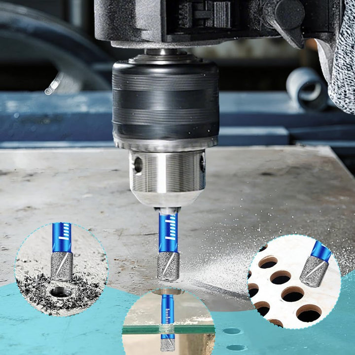 Fliesenbohrer Set Diamantbohrer Glasbohrer Fliesen Bohrer 5Stück 5, 6, 8,10,12 mm für Keramik Marmor