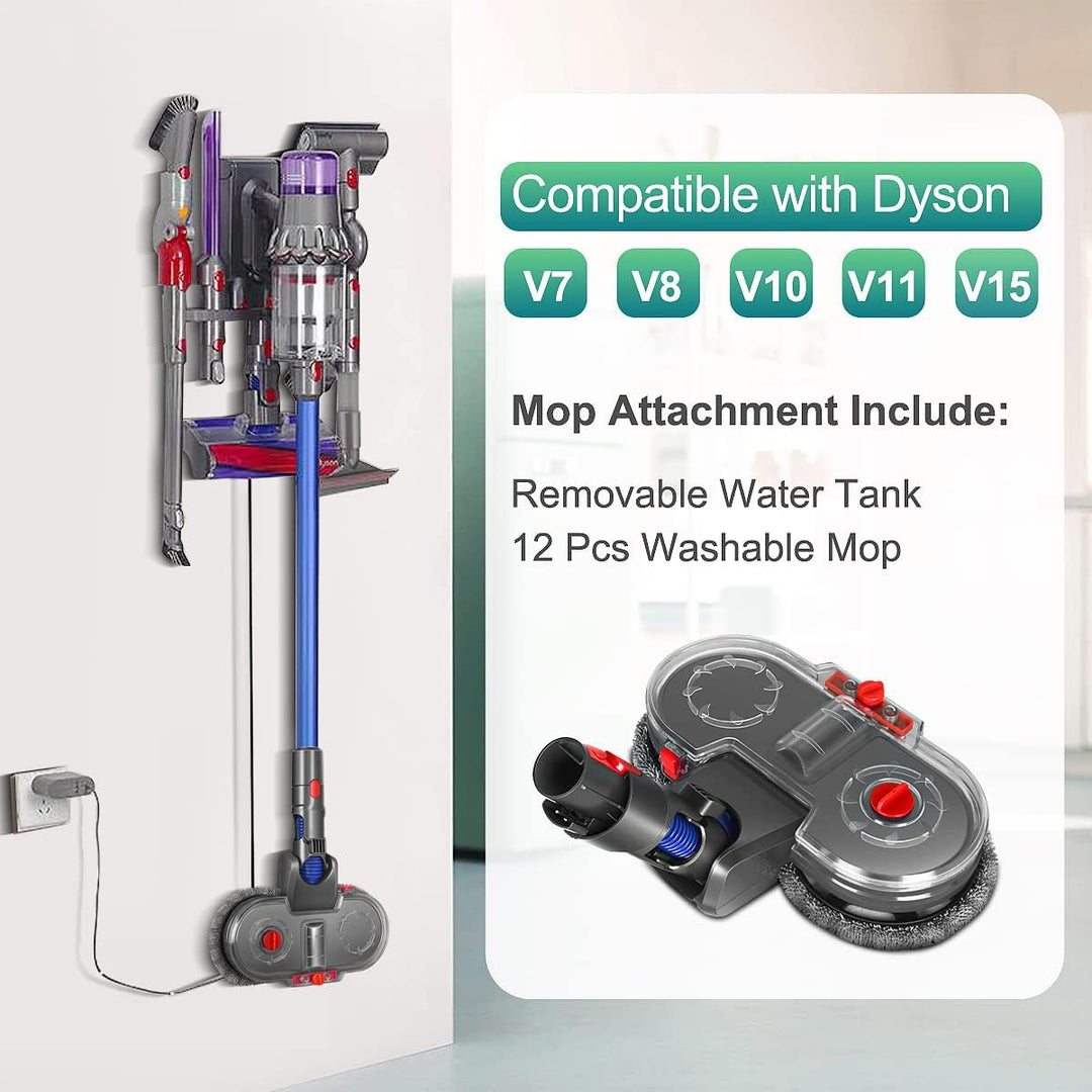 Jajadeal Elektrischer Wischaufsatz für Dyson V11 V10 V8 V7 V15 Staubsauger, Wischmopp Aufsatz Set mi