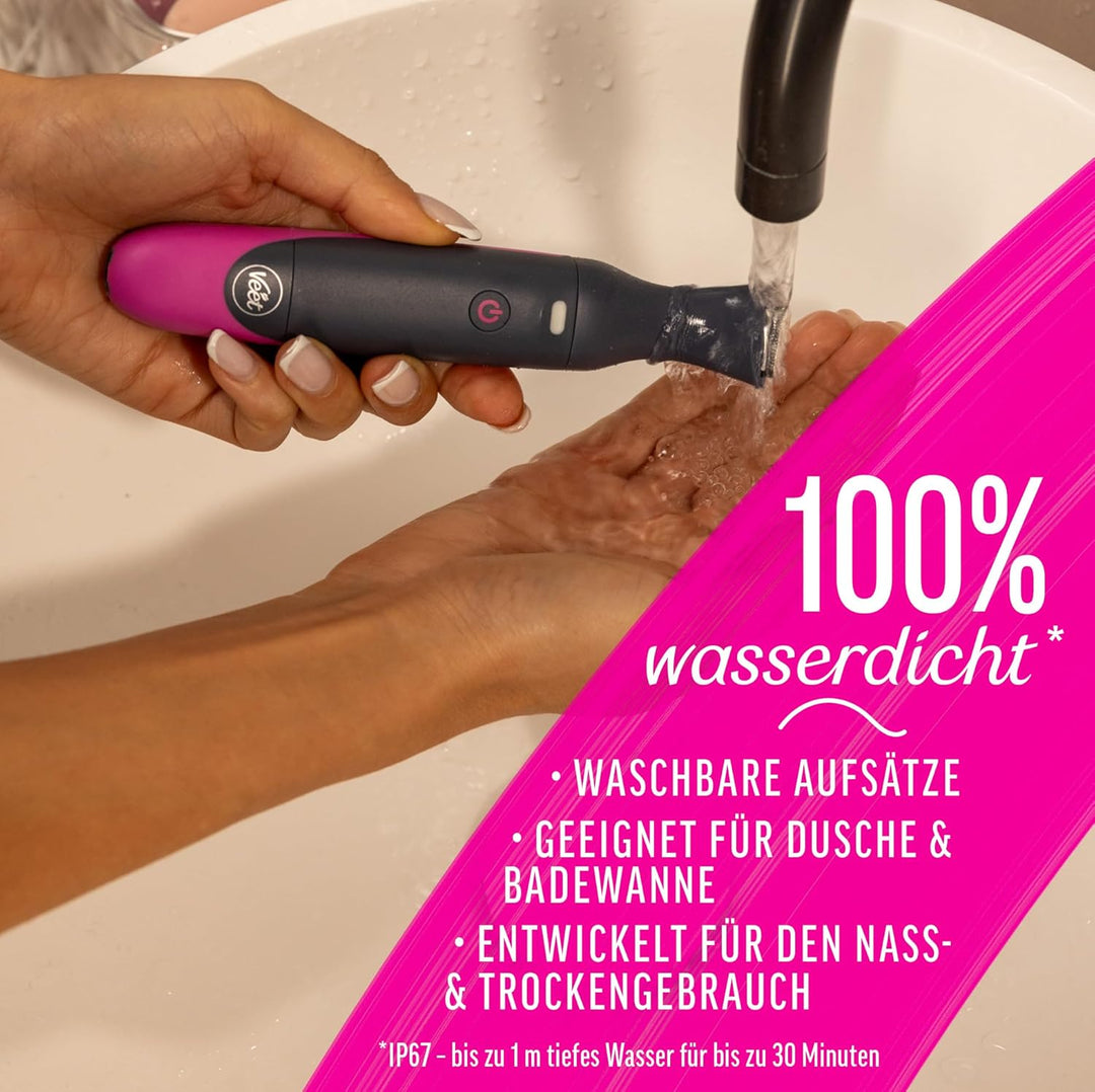 Veet Expert Intimate All-In-One Trimmer - Damen Haartrimmer & Intimrasierer für Gesicht, Augenbrauen