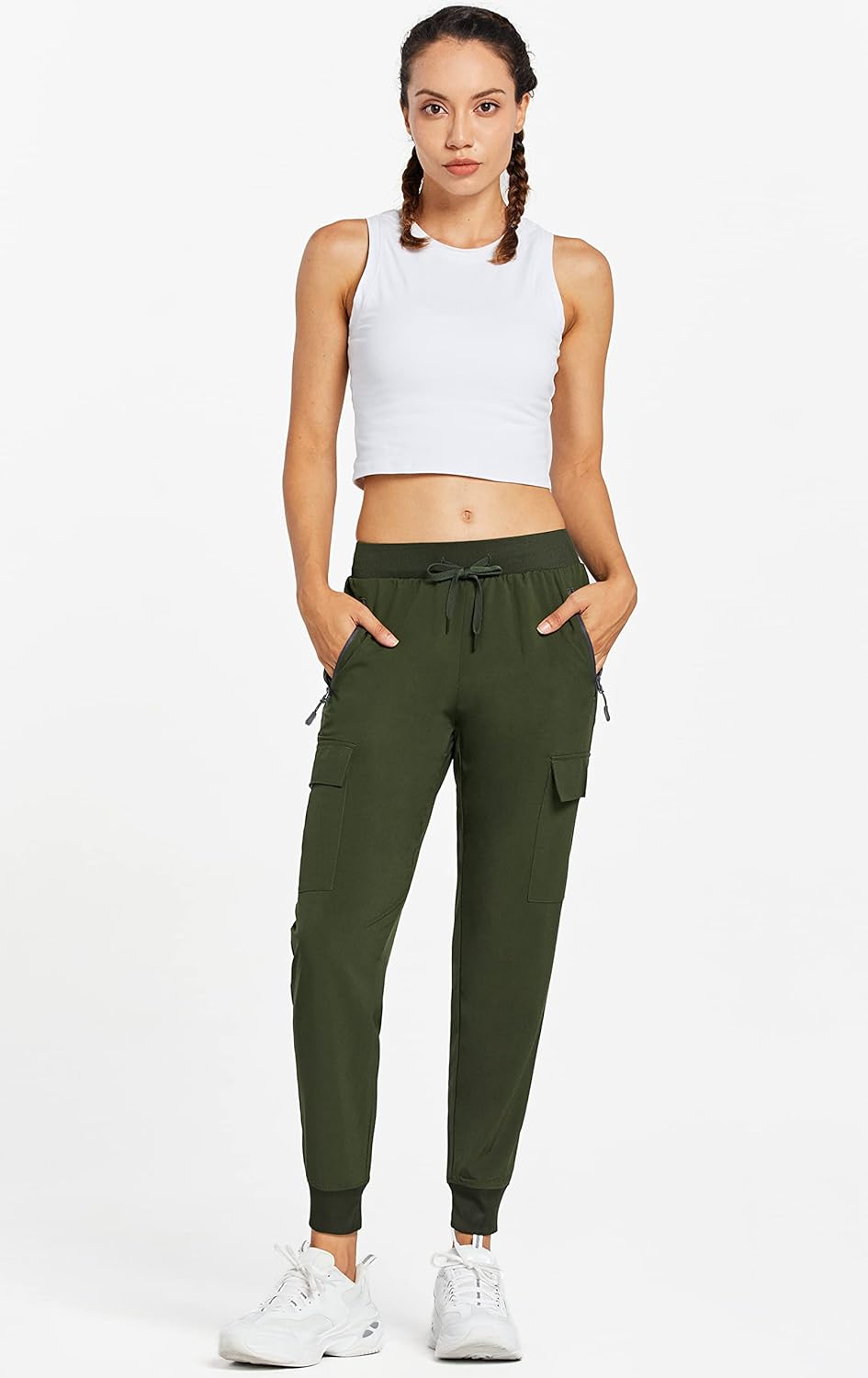 Cargohose Jogginghose Damen Wanderhose Leichte Schnelltrocknende Trekkinghose Outdoorhose Stretch Ar