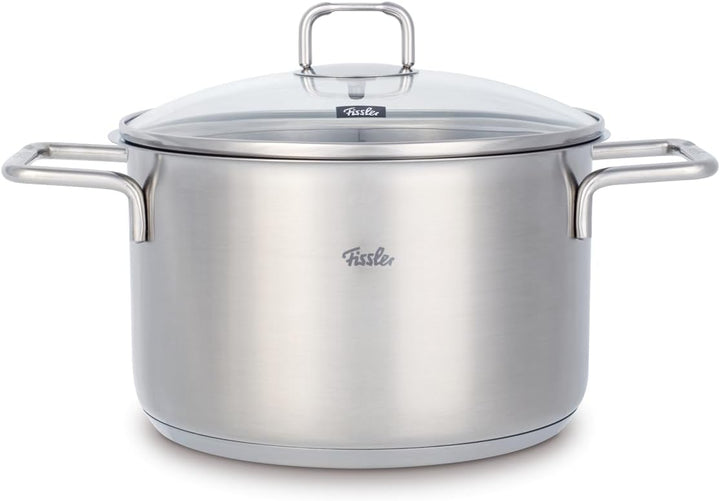 Fissler SatiTherm Edelstahl-Topfset 5-teilig – Made in Germany, satiniertes 18/10 Edelstahl, Glasdec