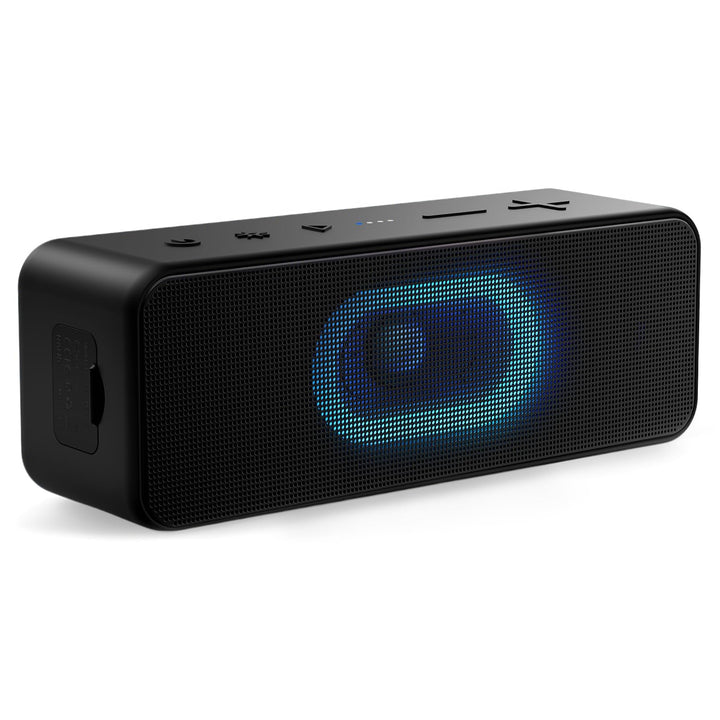 Ortizan Bluetooth Lautsprecher, Musikbox Bluetooth 5.3, Dualen Bass-Treibern, 24H Akku, 6 Lighting E