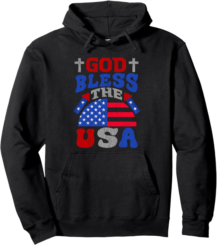Gott segne Amerika Land, das ich liebe patriotische America Pullover Hoodie